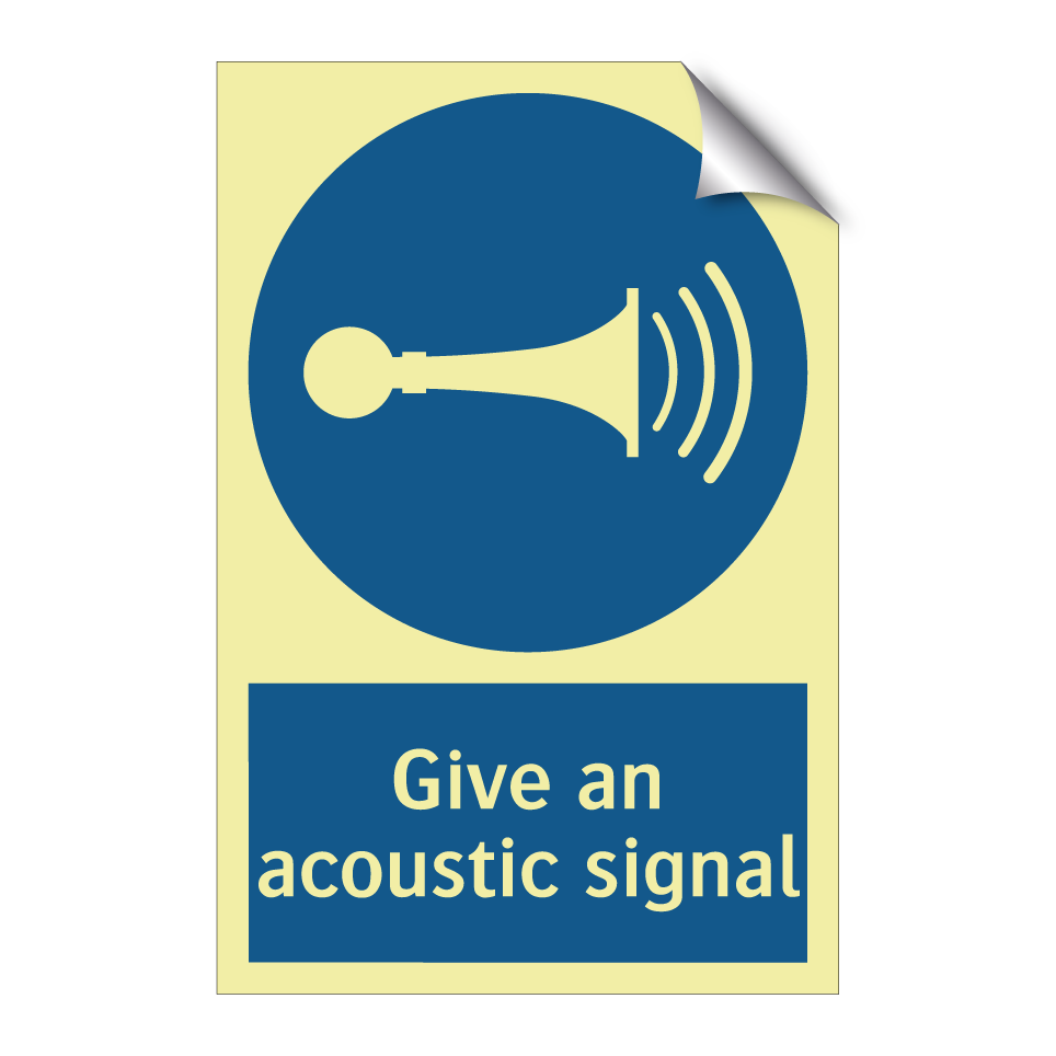 Give an acoustic signal