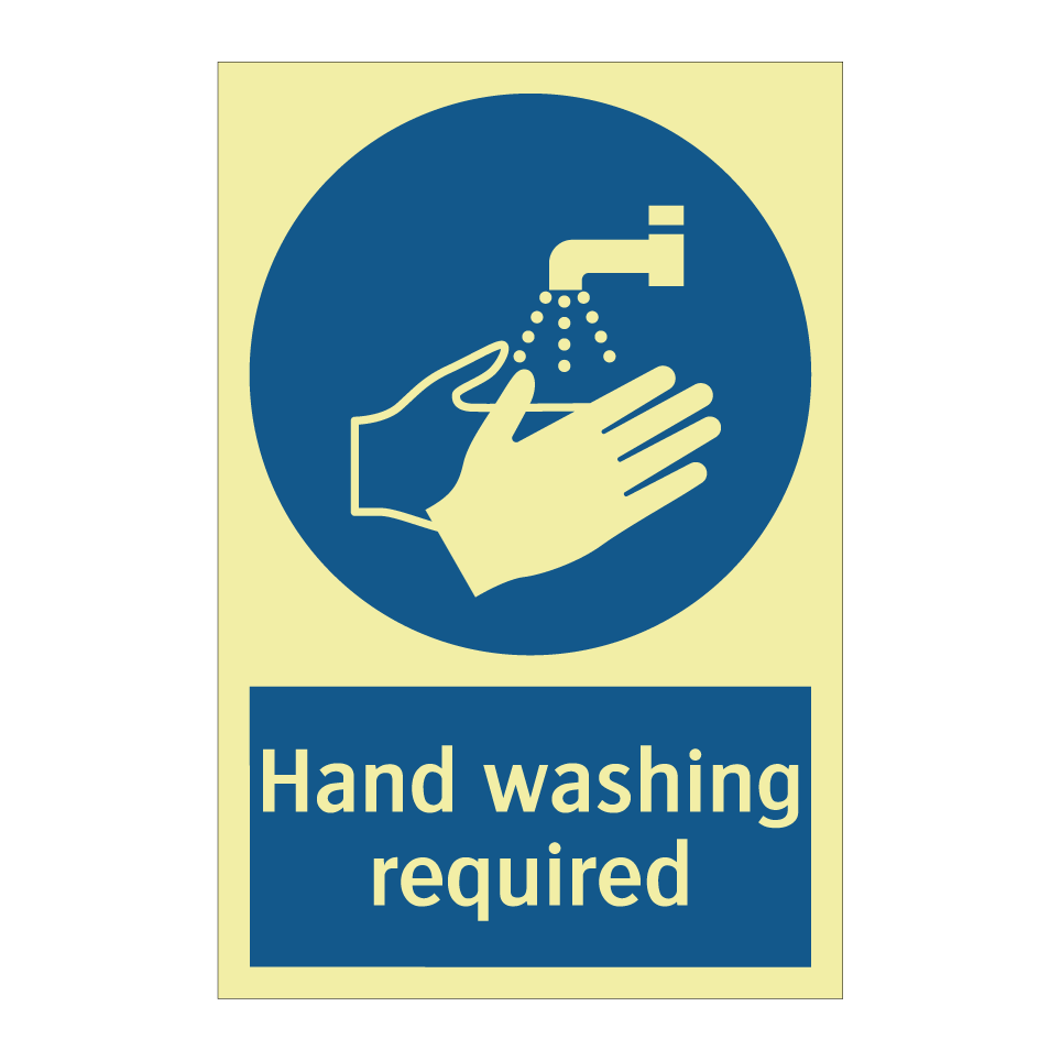Hand washing required