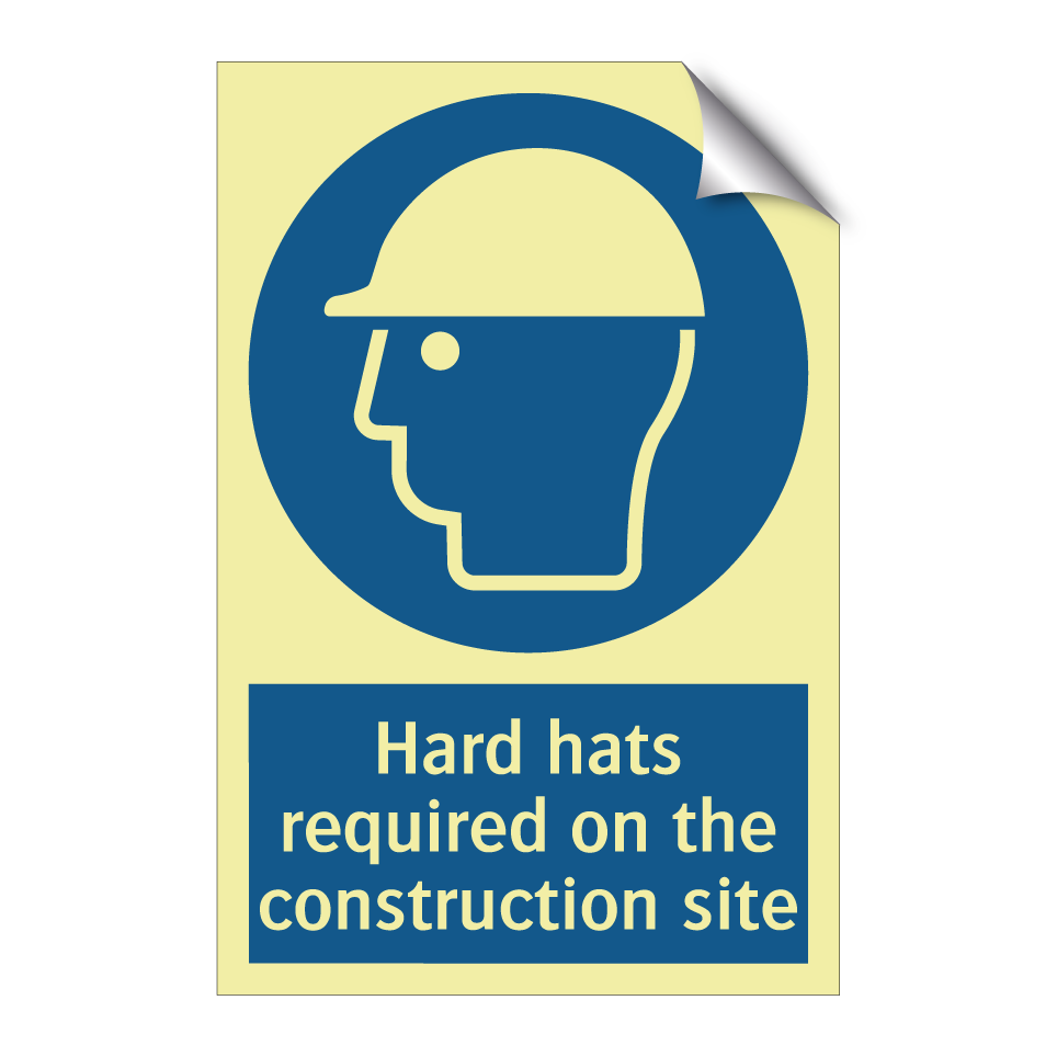 Hard hats required on the construction site
