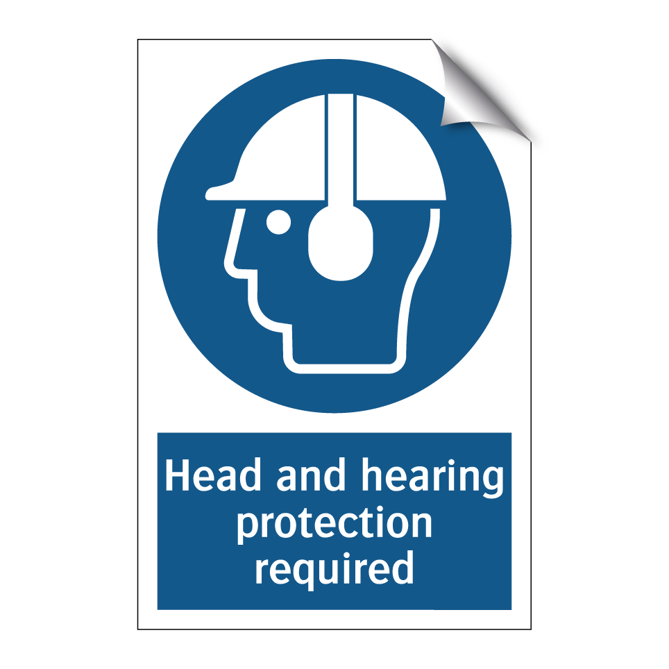Head and hearing protection required