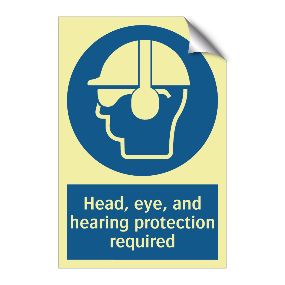 Head, eye, and hearing protection required