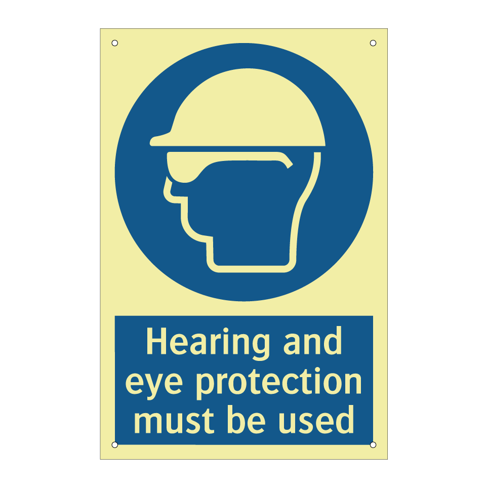 Hearing and eye protection must be used