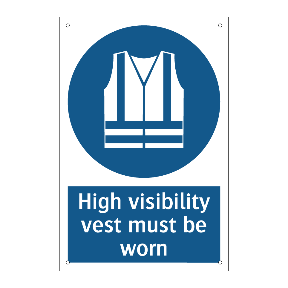 High visibility vest must be worn