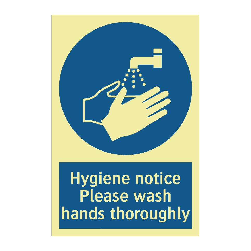 Hygiene notice Please wash hands thoroughly