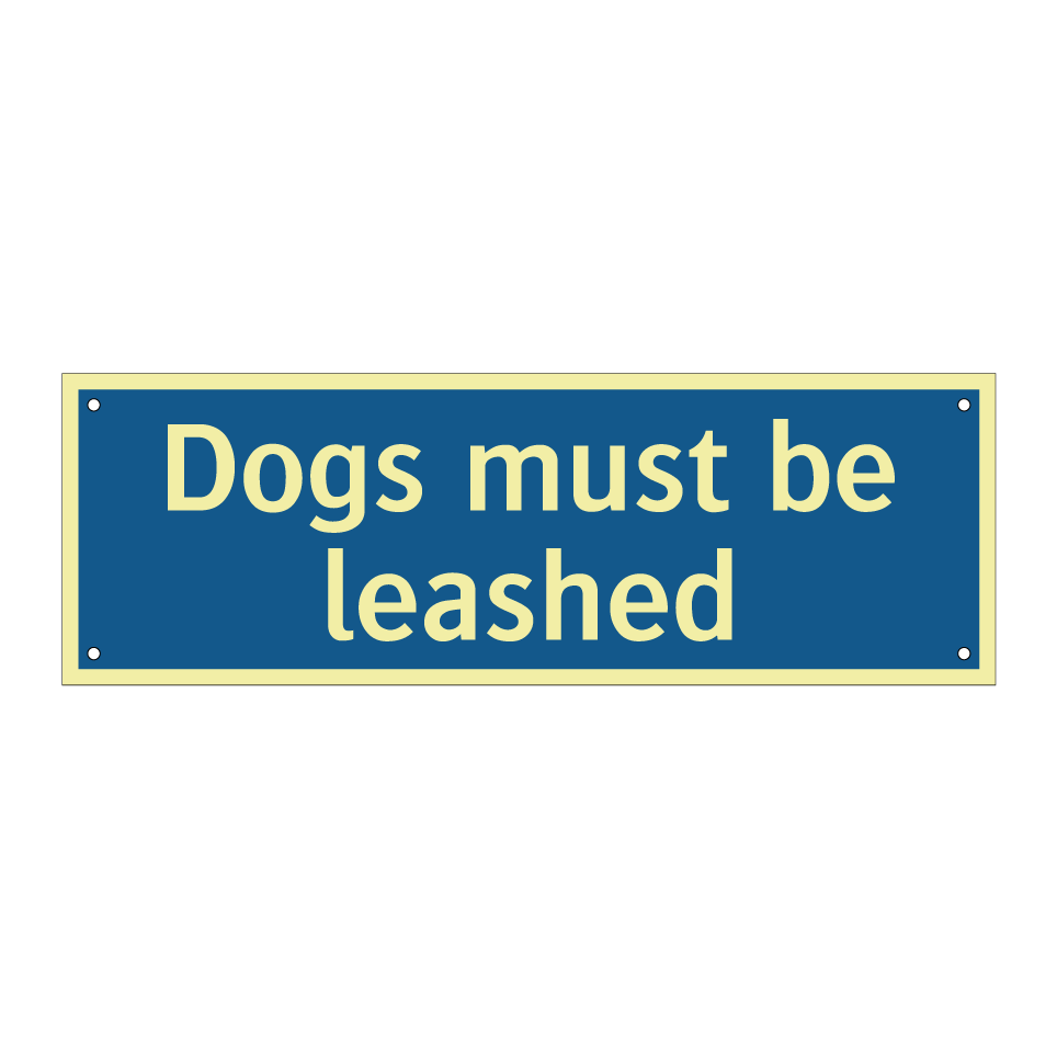 Dogs must be leashed