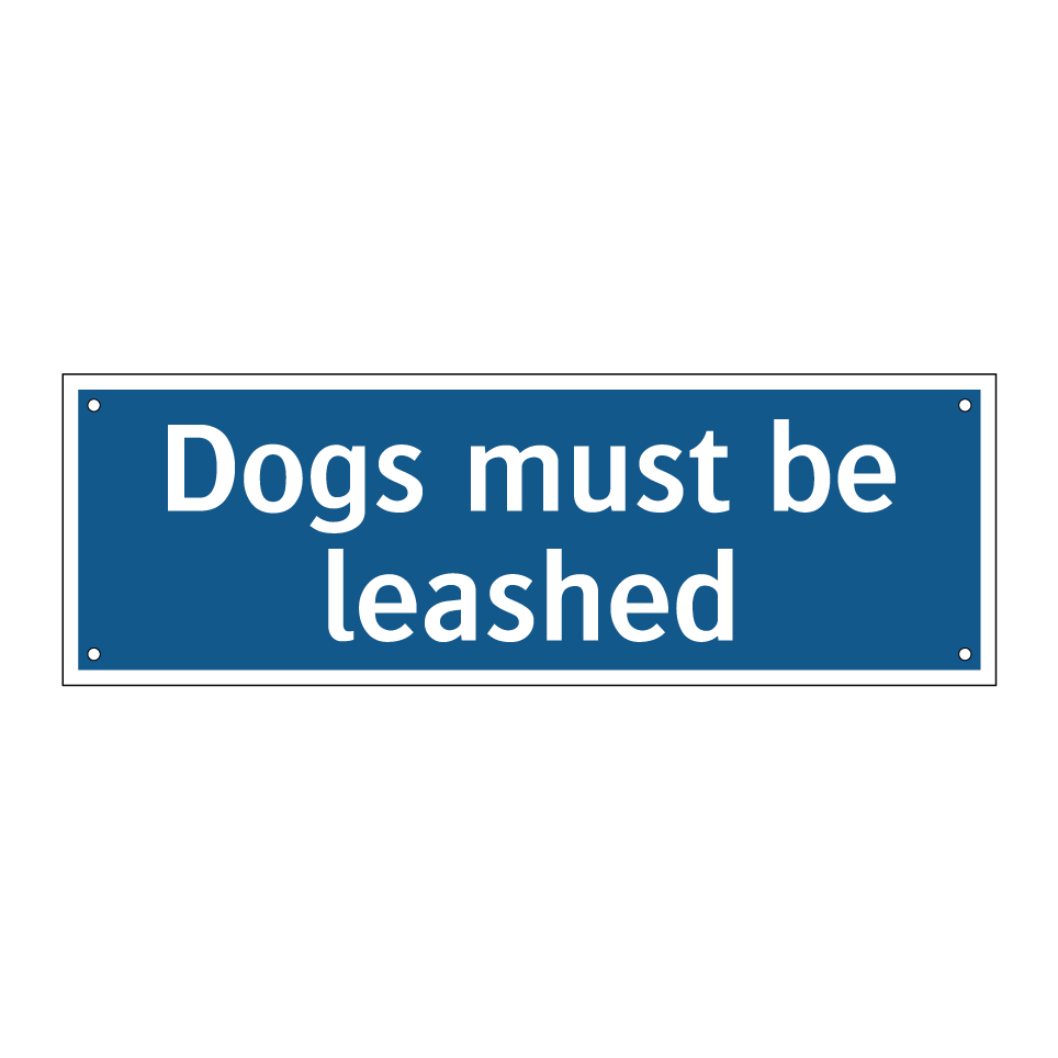 Dogs must be leashed