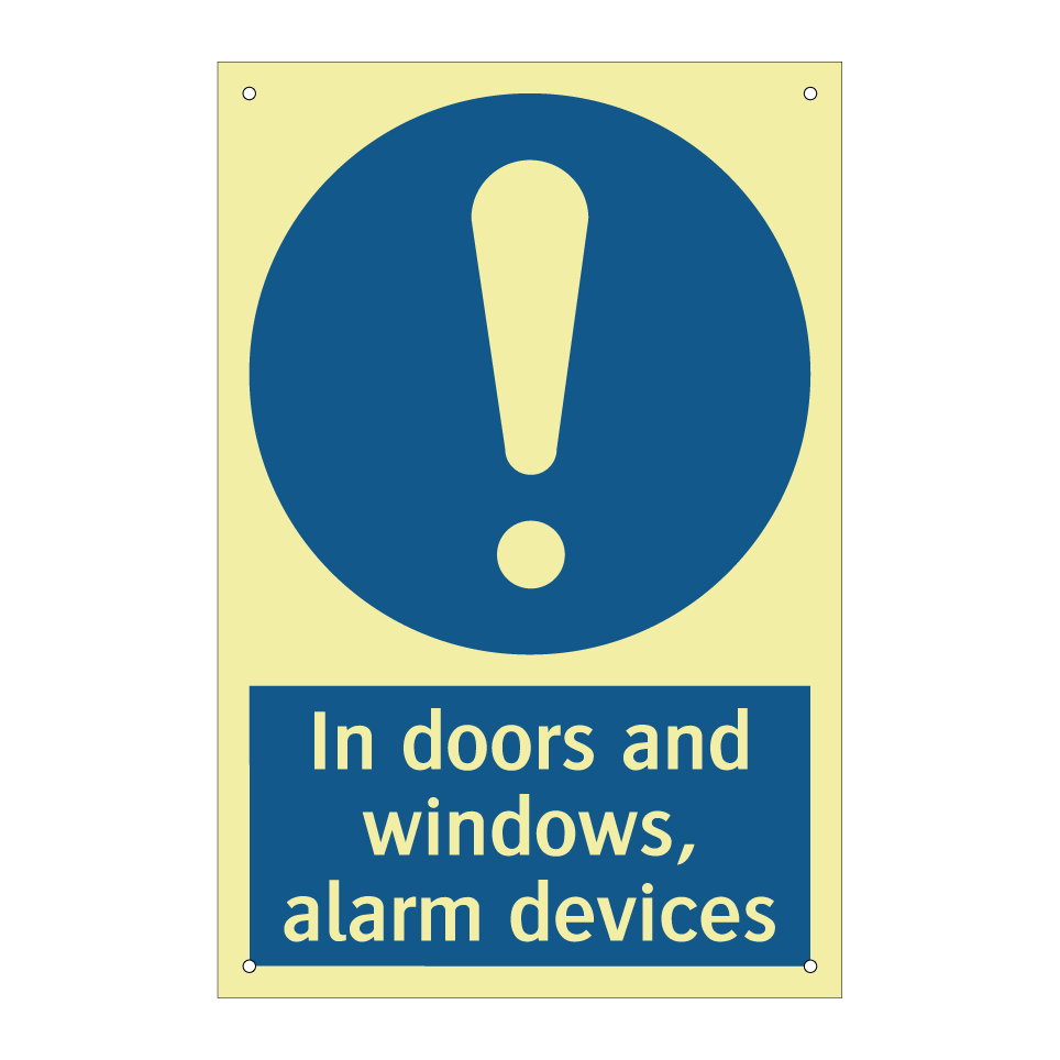 In doors and windows, alarm devices