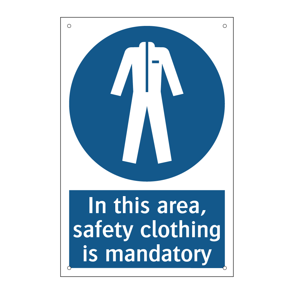 In this area, safety clothing is mandatory
