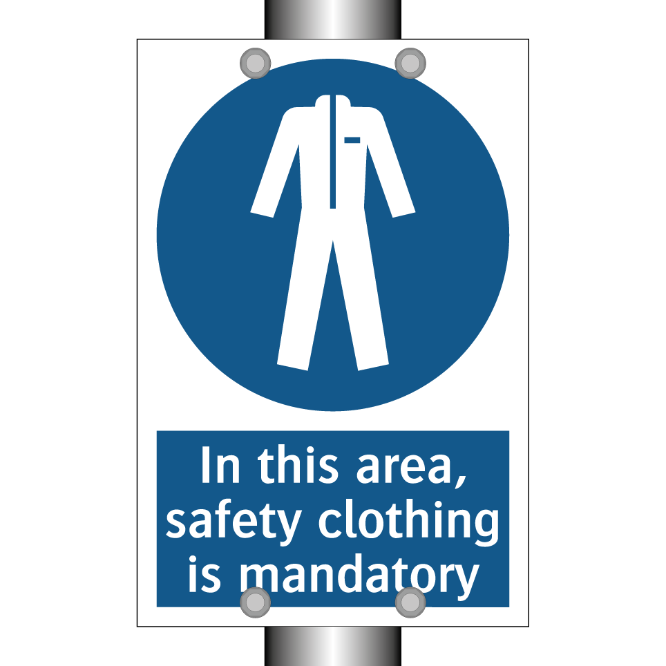 In this area, safety clothing is mandatory