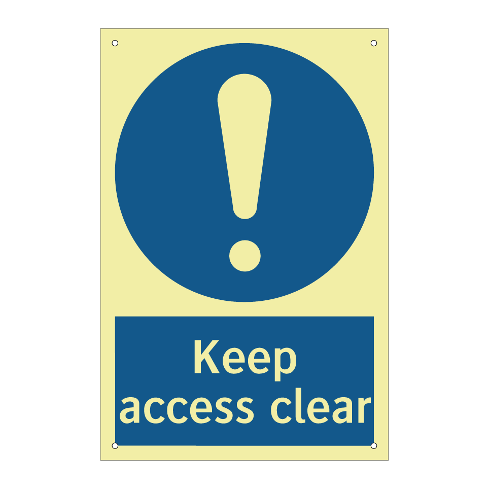 Keep access clear