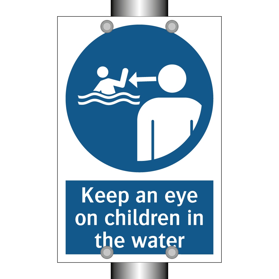 Keep an eye on children in the water