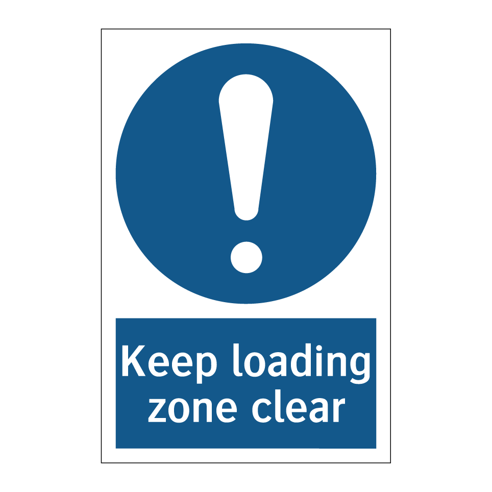 Keep loading zone clear