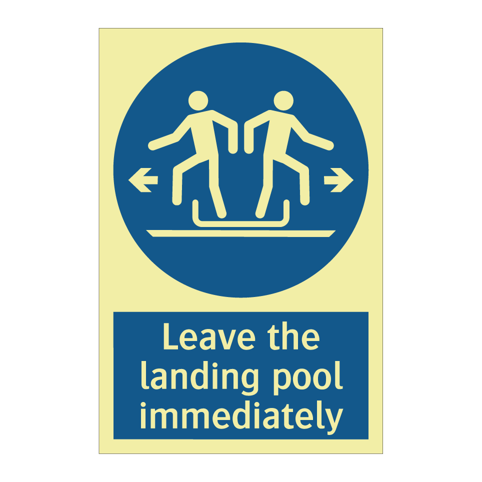 Leave the landing pool immediately