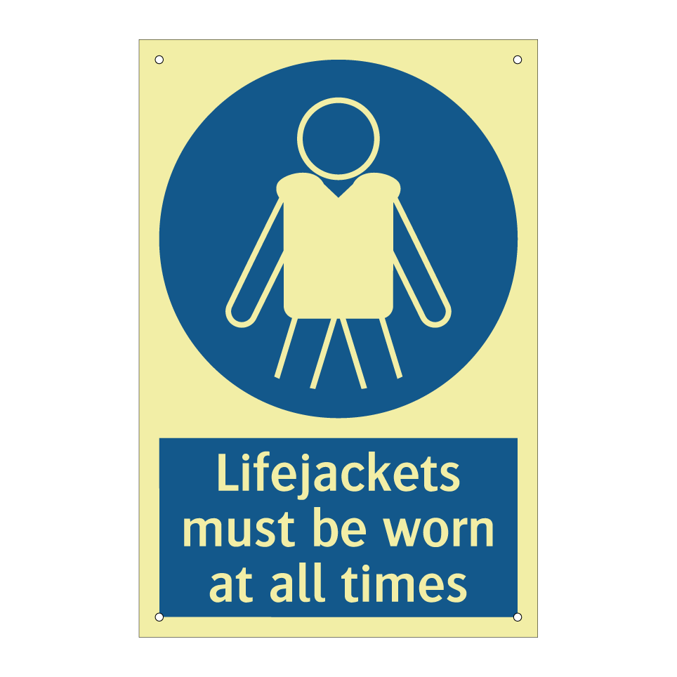 Lifejackets must be worn at all times