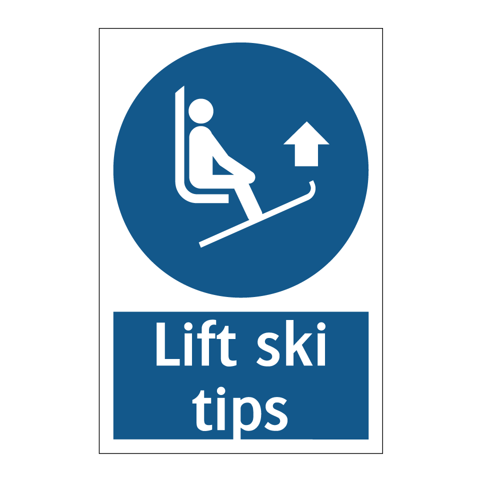 Lift ski tips