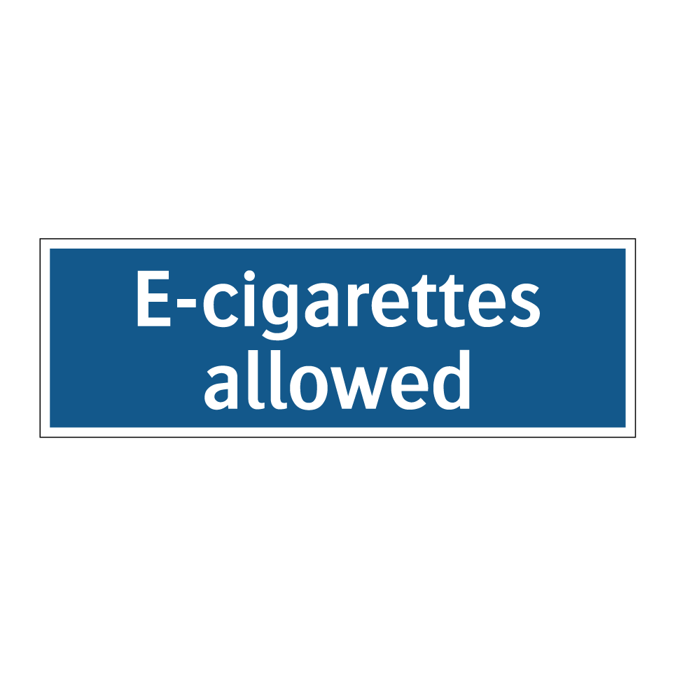 E-cigarettes allowed