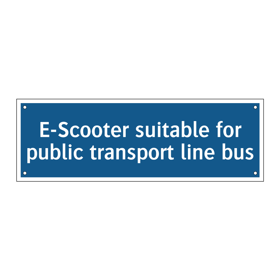 E-Scooter suitable for public transport line bus