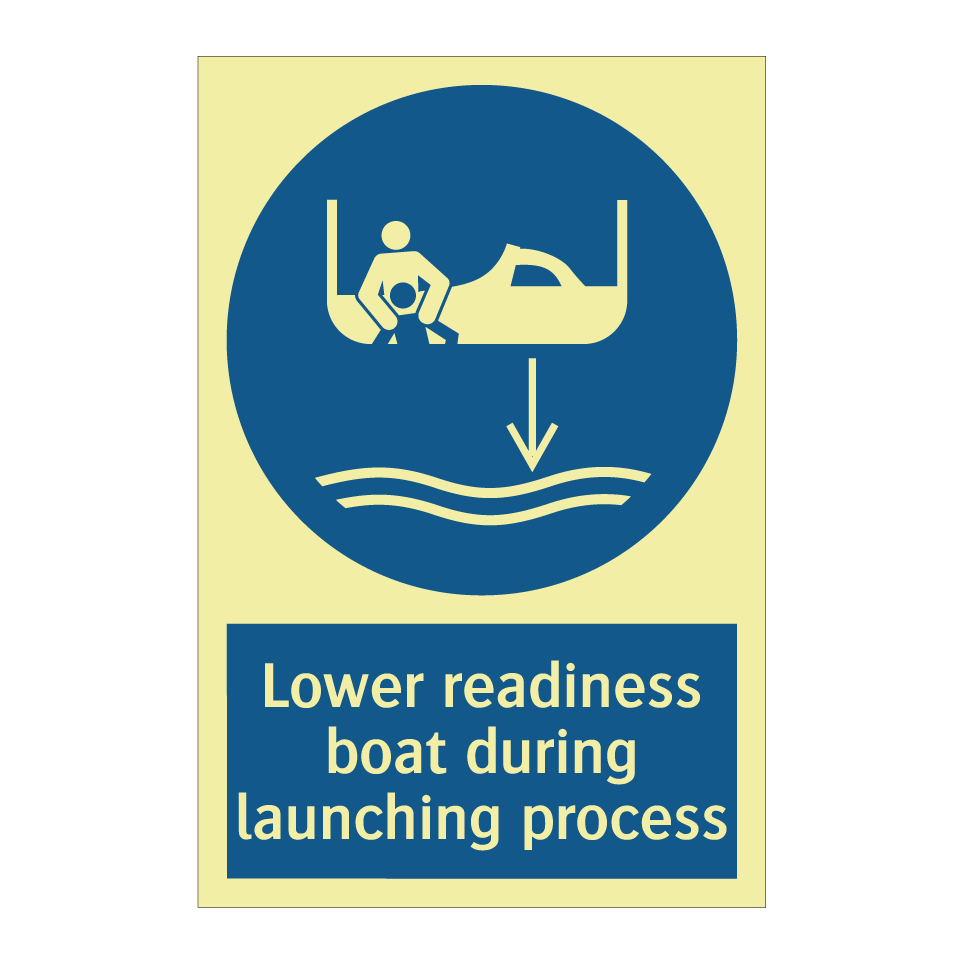Lower readiness boat during launching process