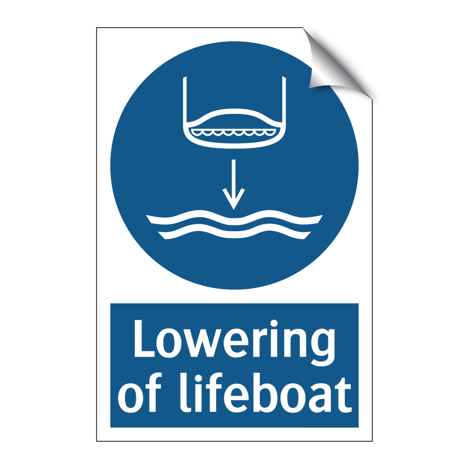 Lowering of lifeboat