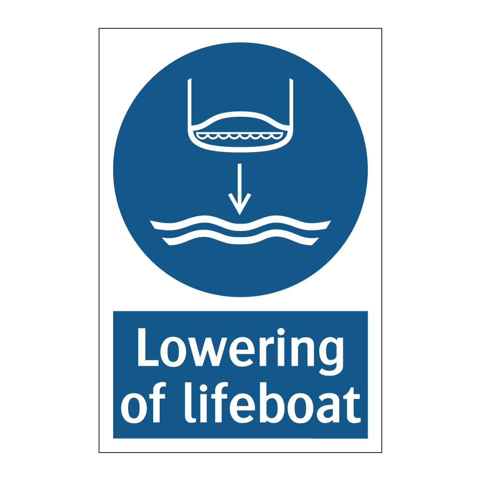 Lowering of lifeboat