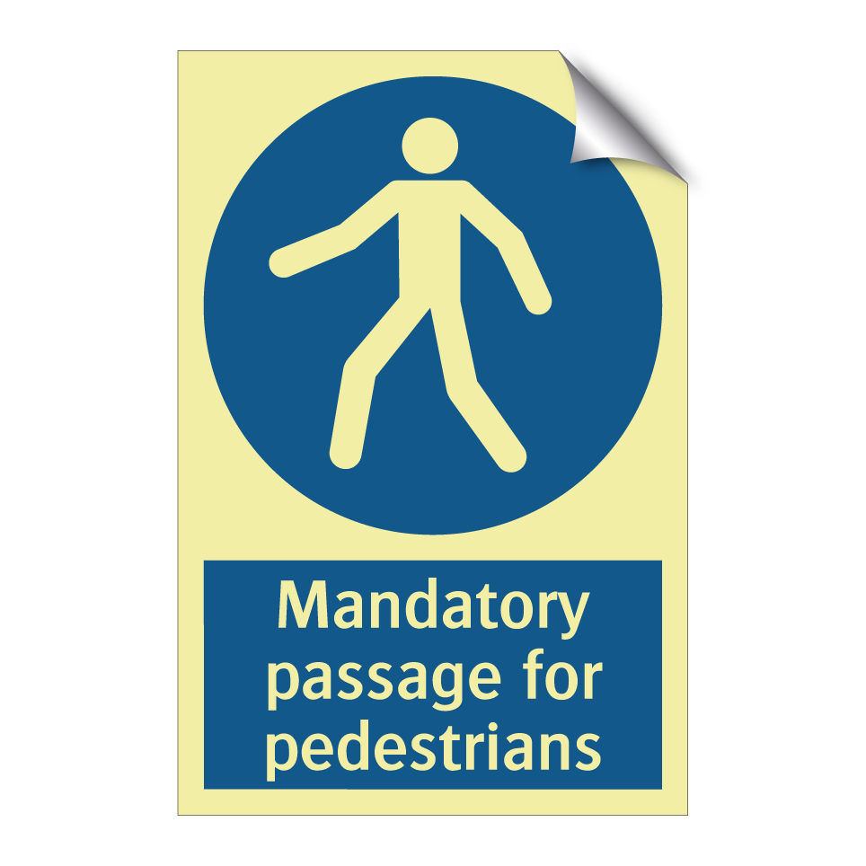 Mandatory passage for pedestrians