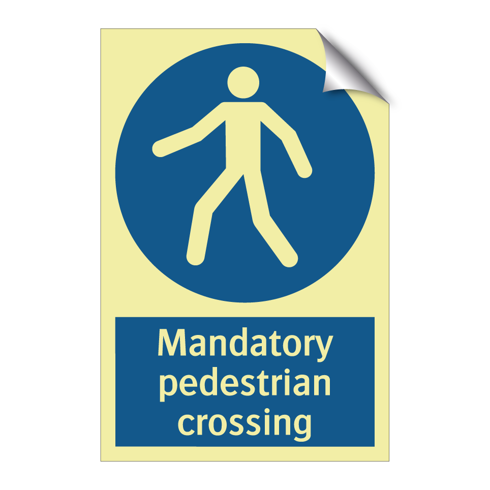 Mandatory pedestrian crossing