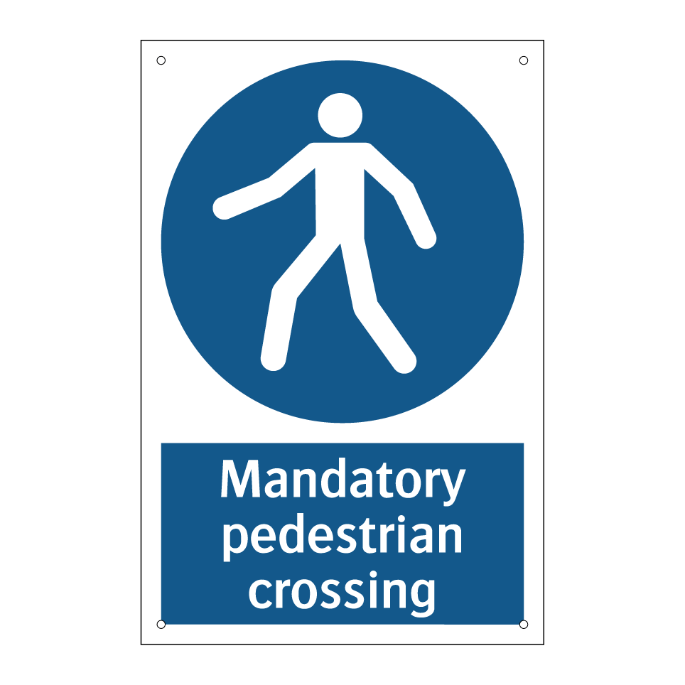 Mandatory pedestrian crossing