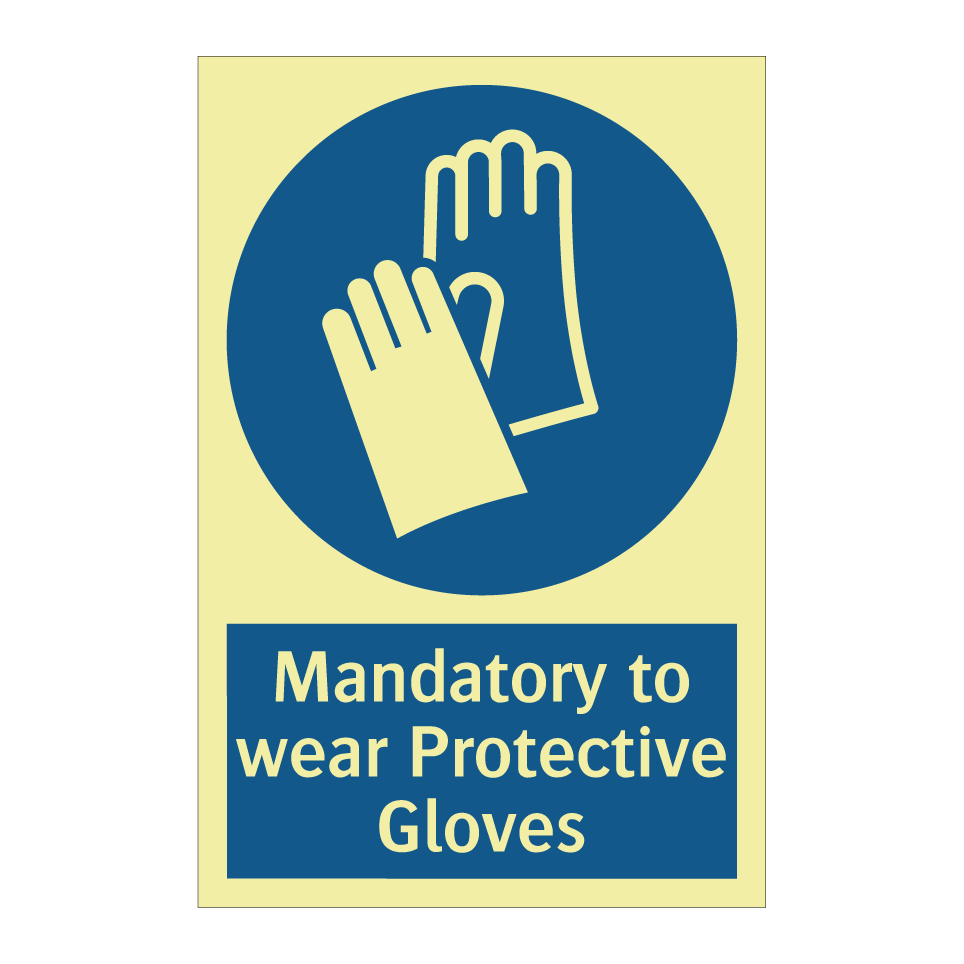 Mandatory to wear Protective Gloves