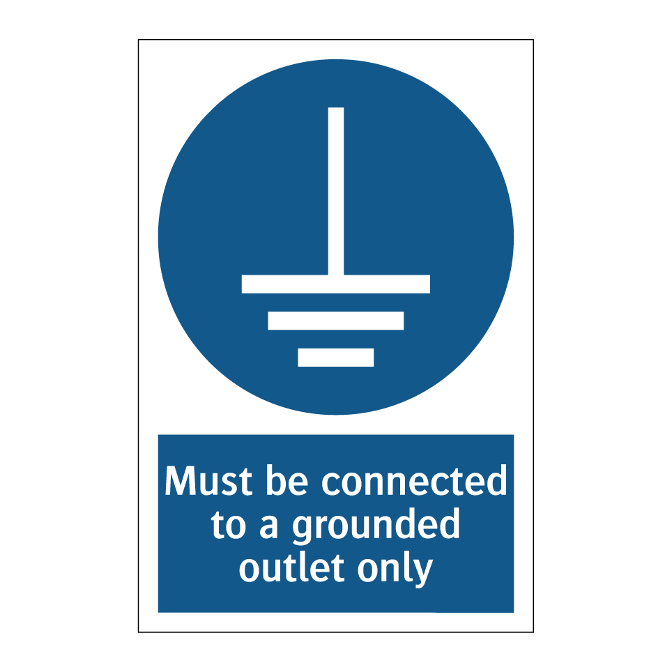 Must be connected to a grounded outlet only