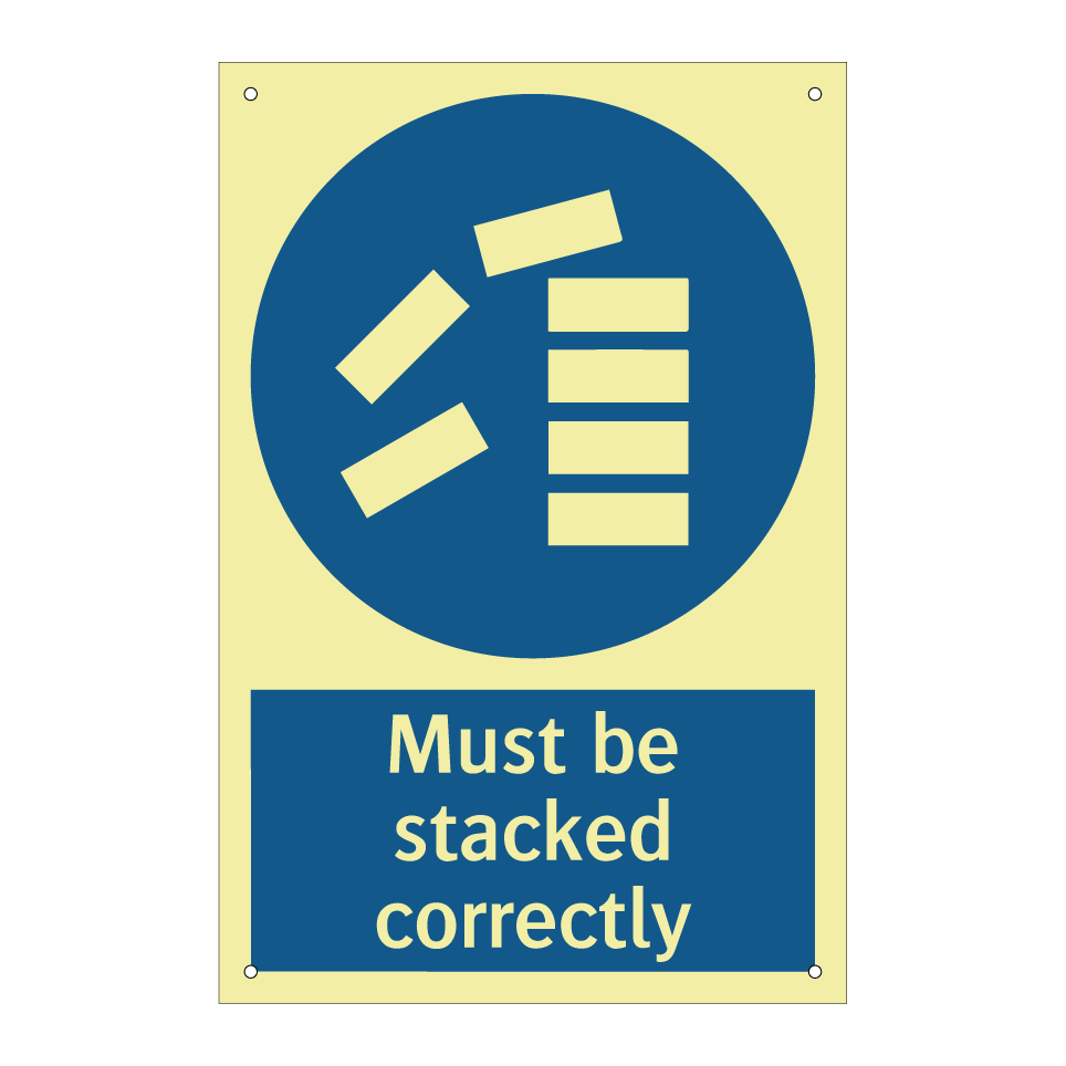 Must be stacked correctly