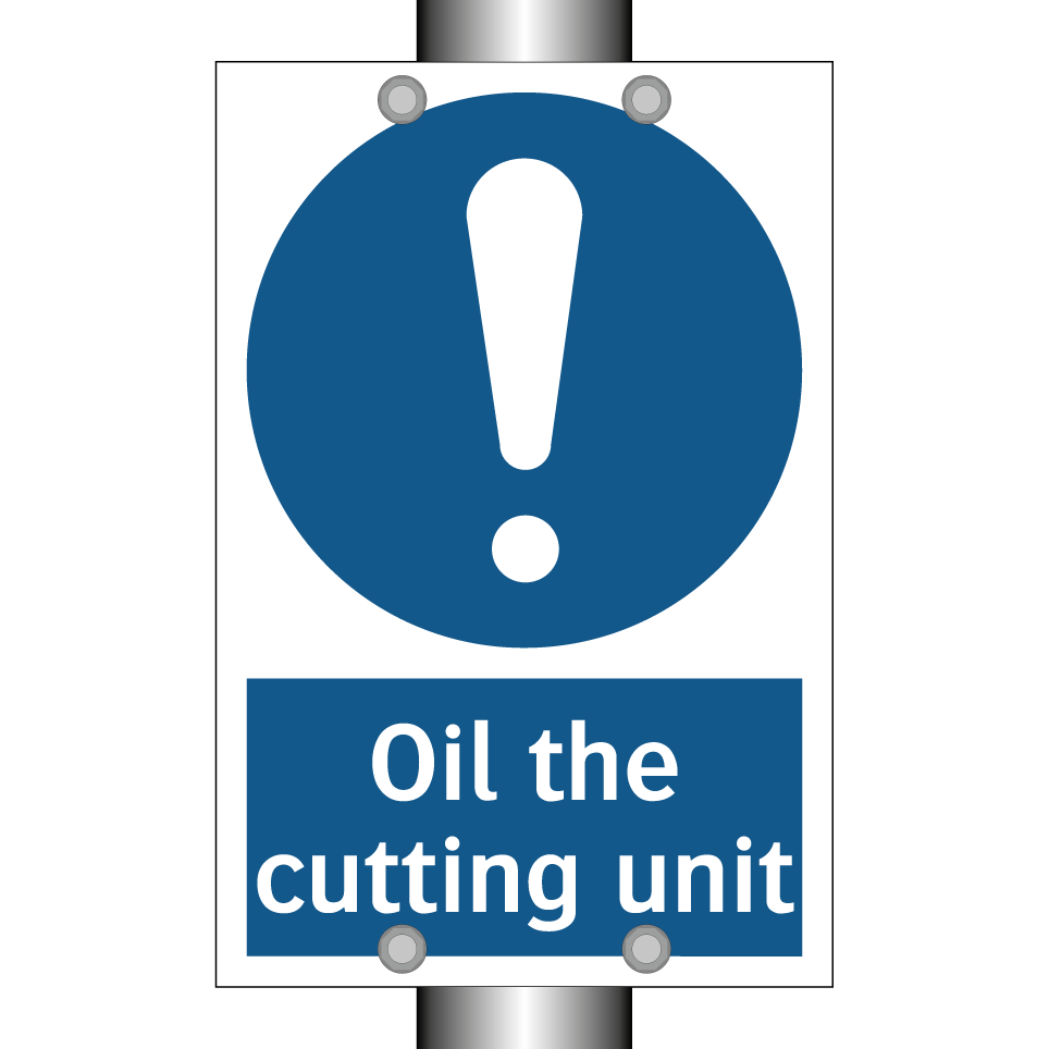 Oil the cutting unit