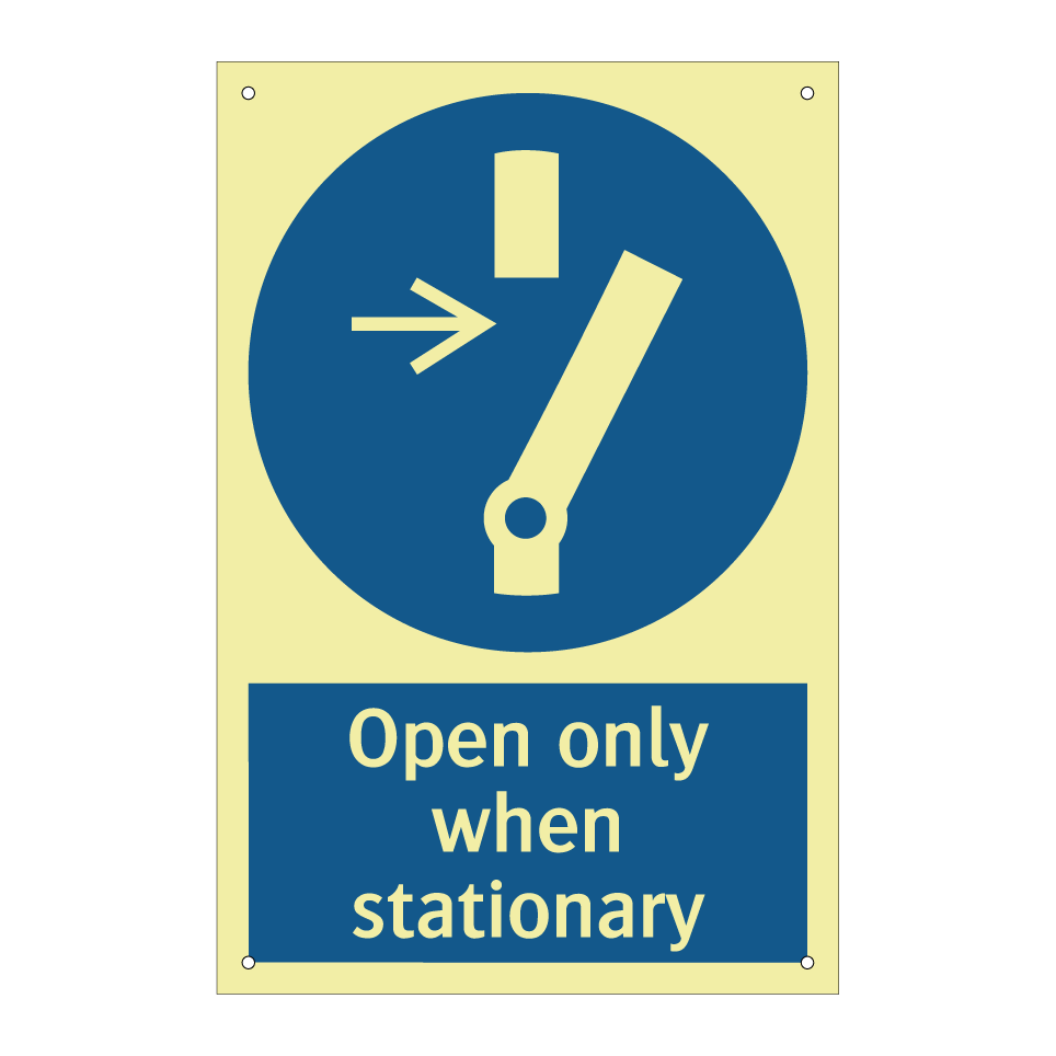 Open only when stationary