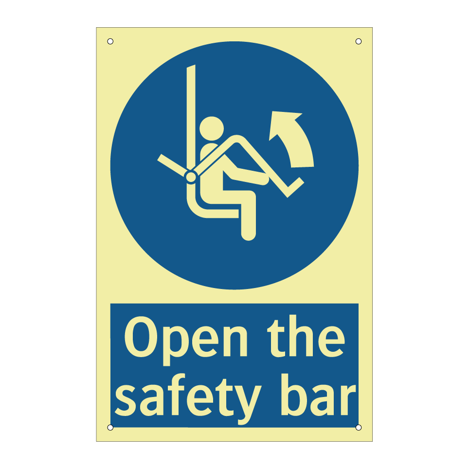 Open the safety bar