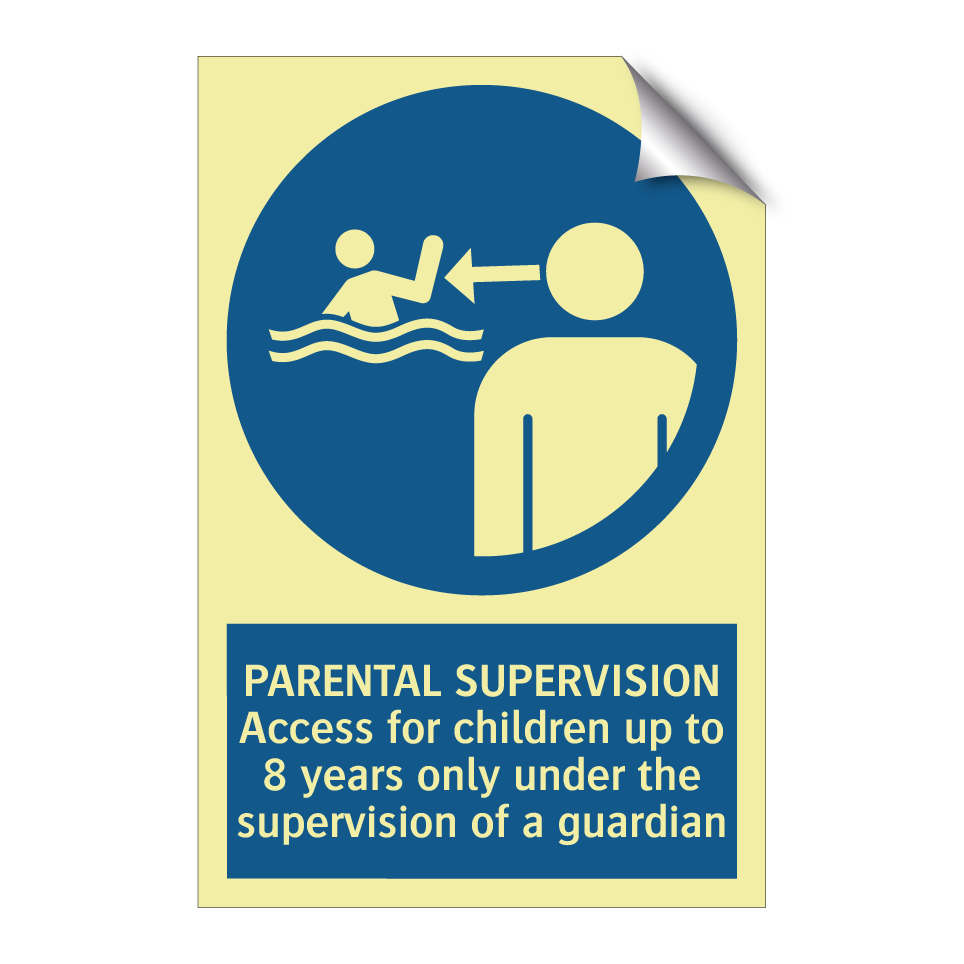 PARENTAL SUPERVISION Access for children up to 8 years only under the supervision of a guardian