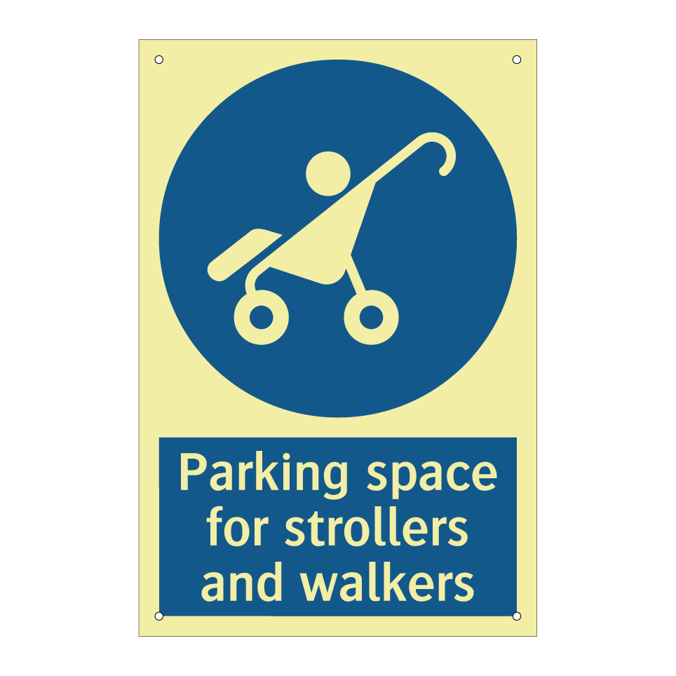 Parking space for strollers and walkers