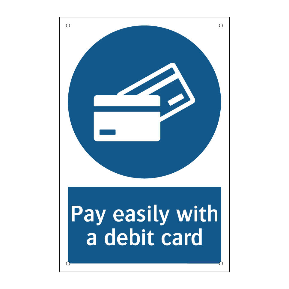 Pay easily with a debit card