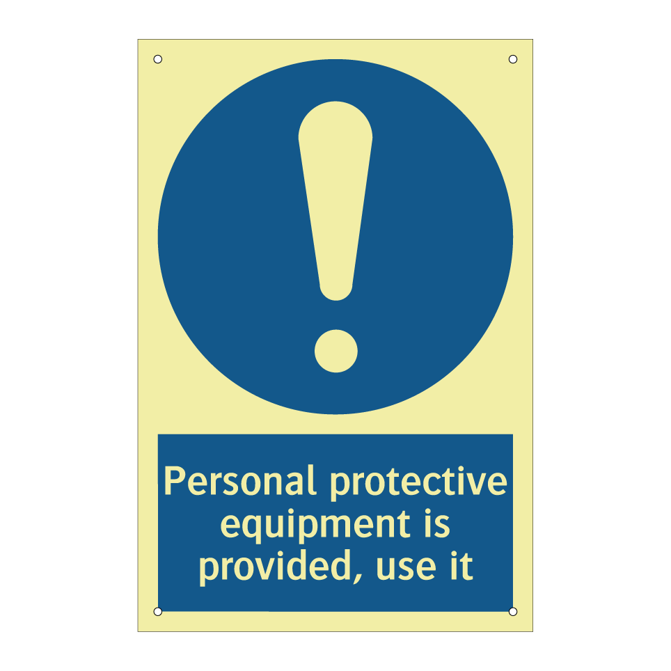 Personal protective equipment is provided, use it
