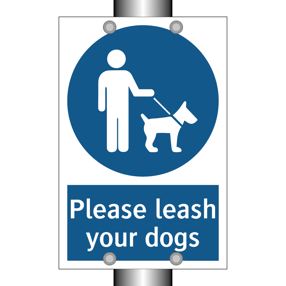 Please leash your dogs