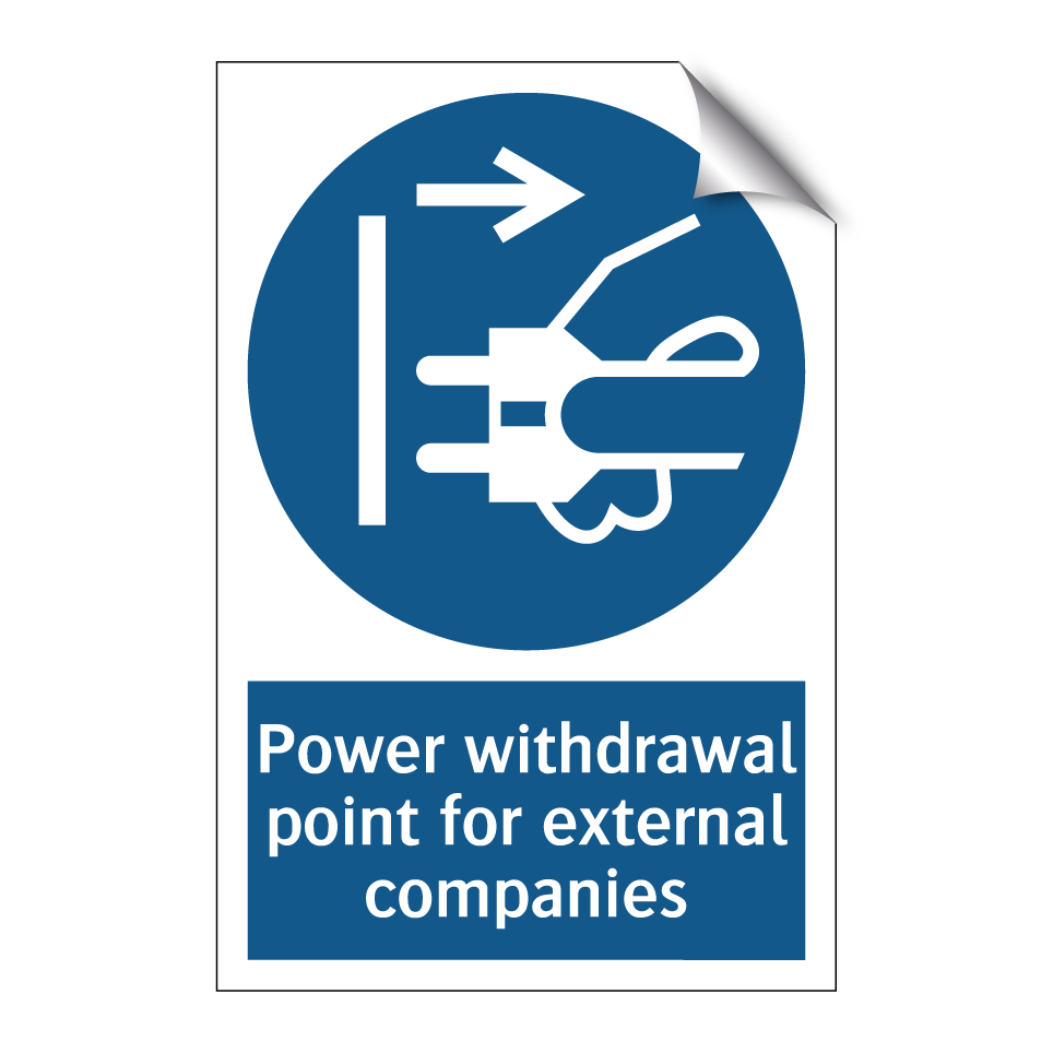 Power withdrawal point for external companies