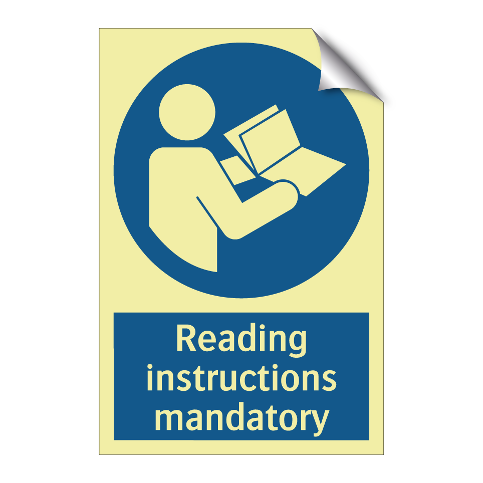Reading instructions mandatory