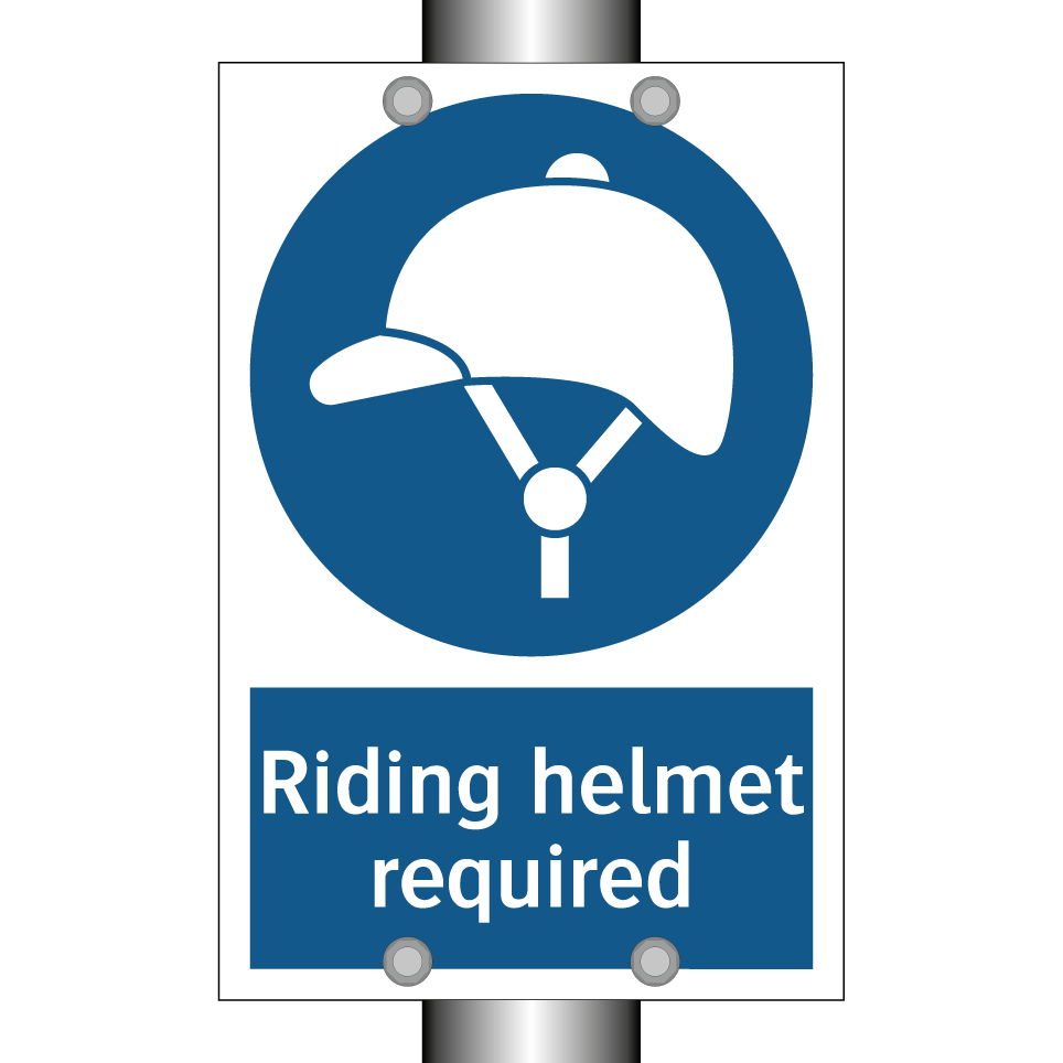 Riding helmet required