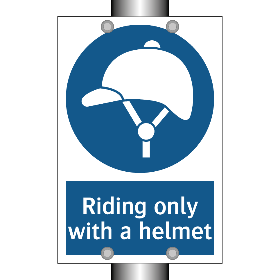 Riding only with a helmet