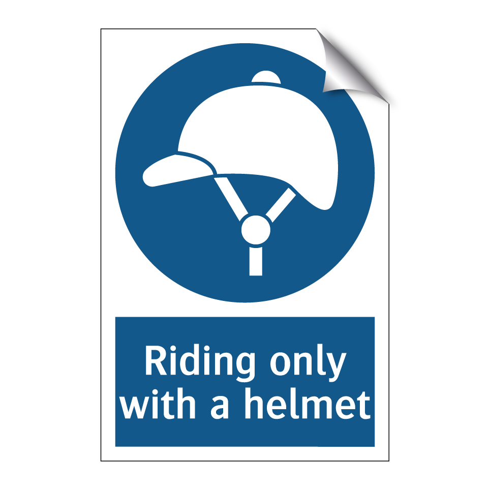 Riding only with a helmet