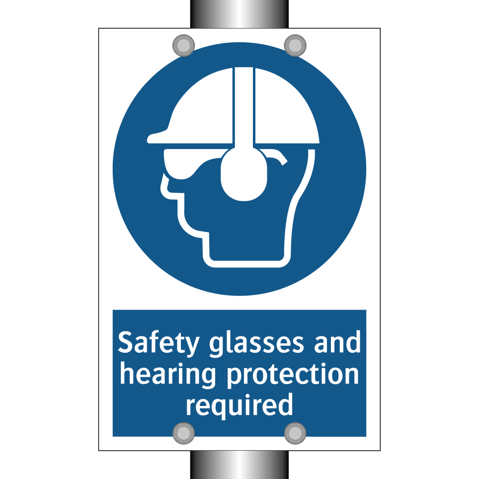 Safety glasses and hearing protection required