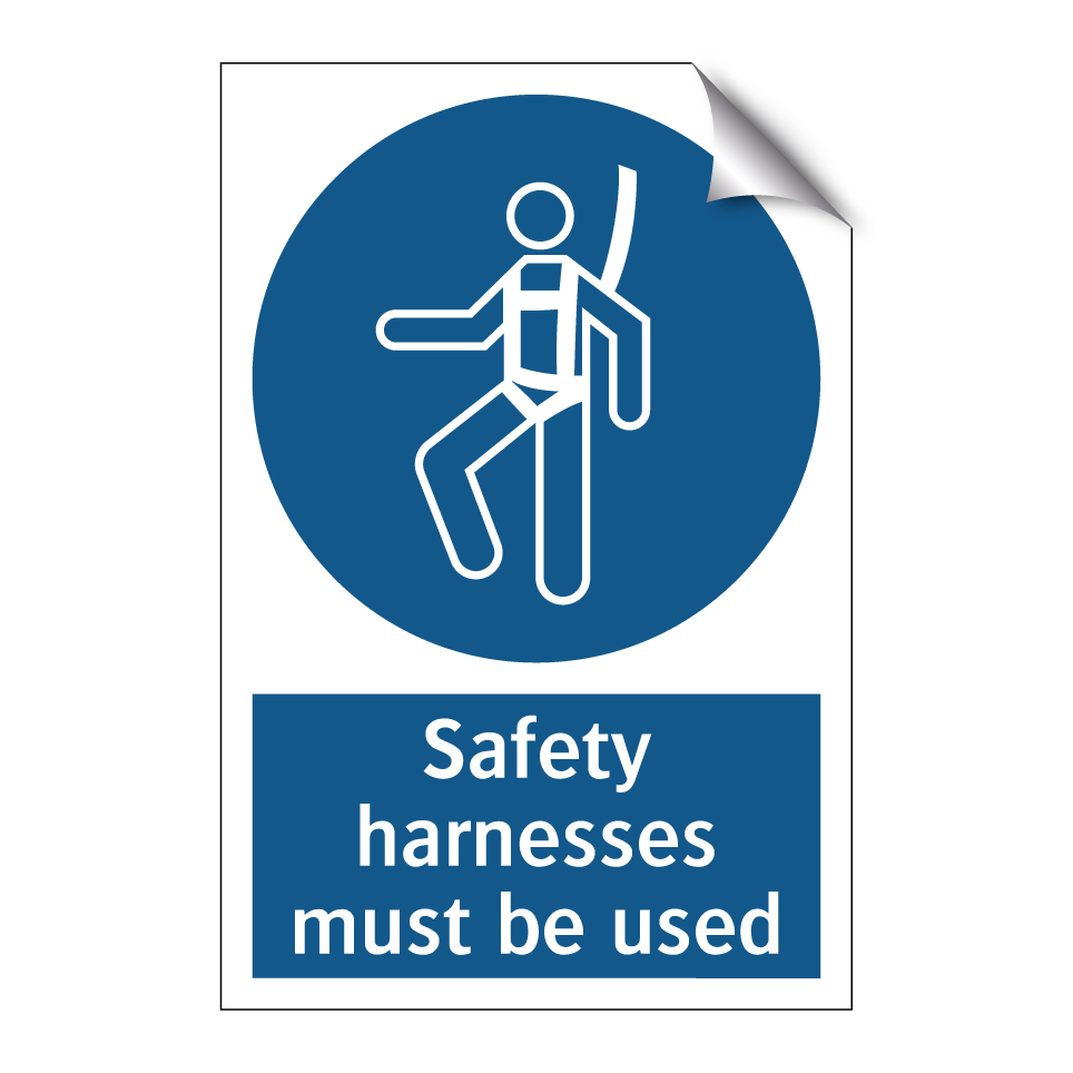 Safety harnesses must be used