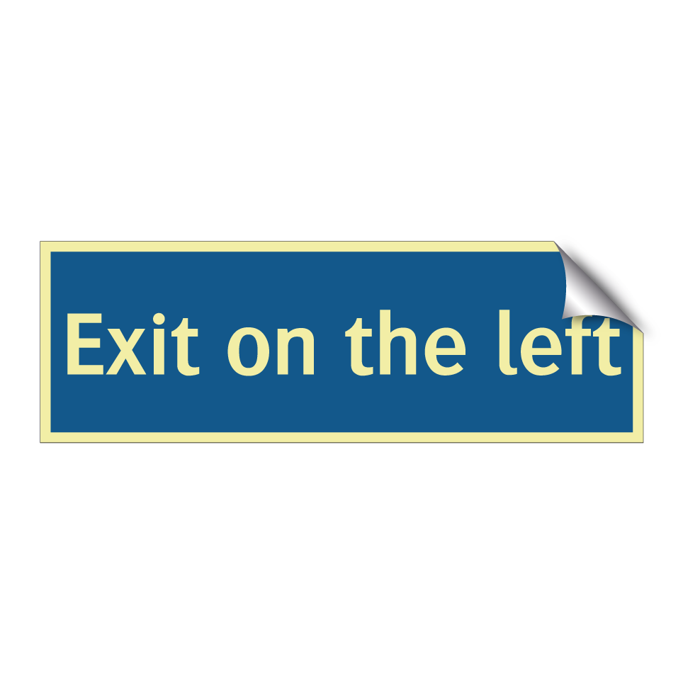 Exit on the left