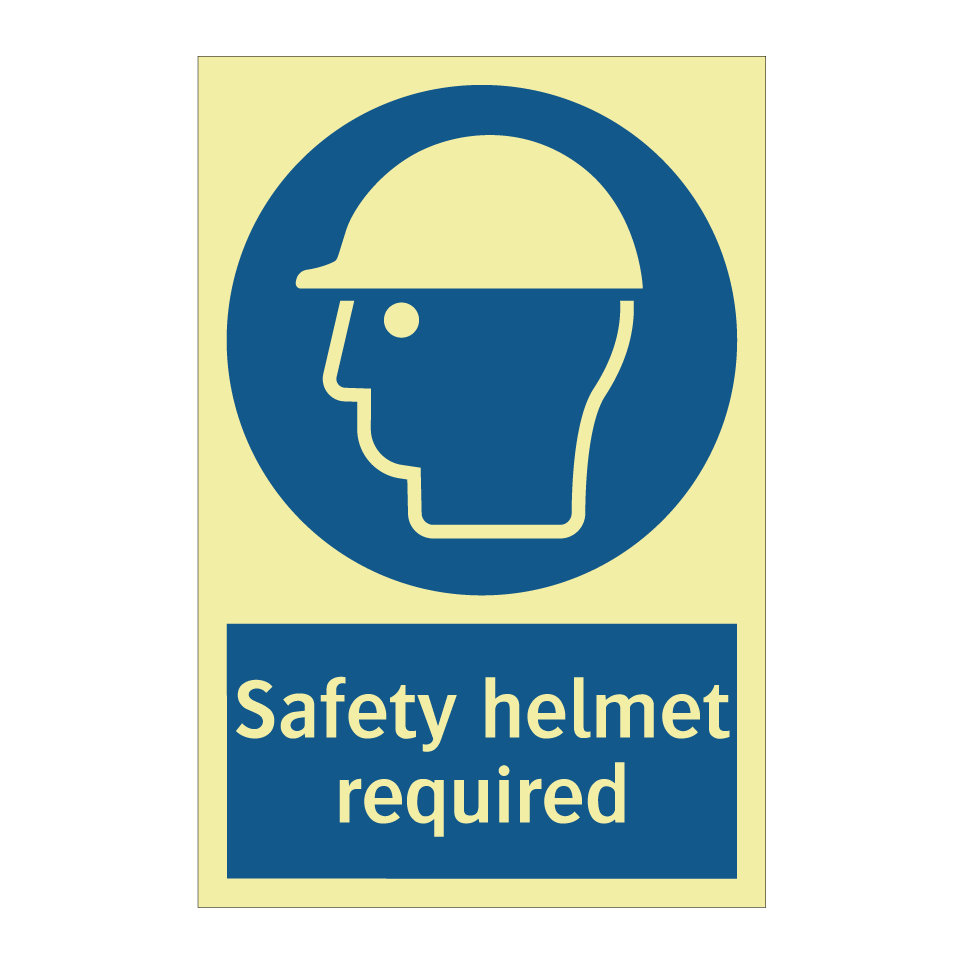 Safety helmet required
