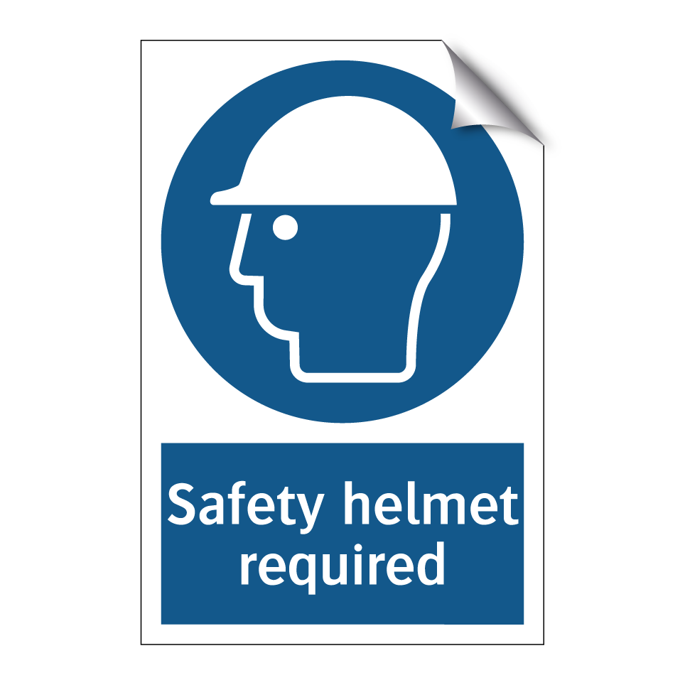 Safety helmet required