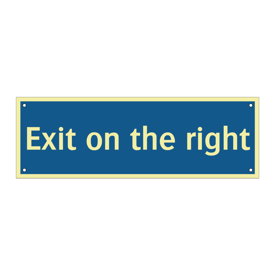 Exit on the right
