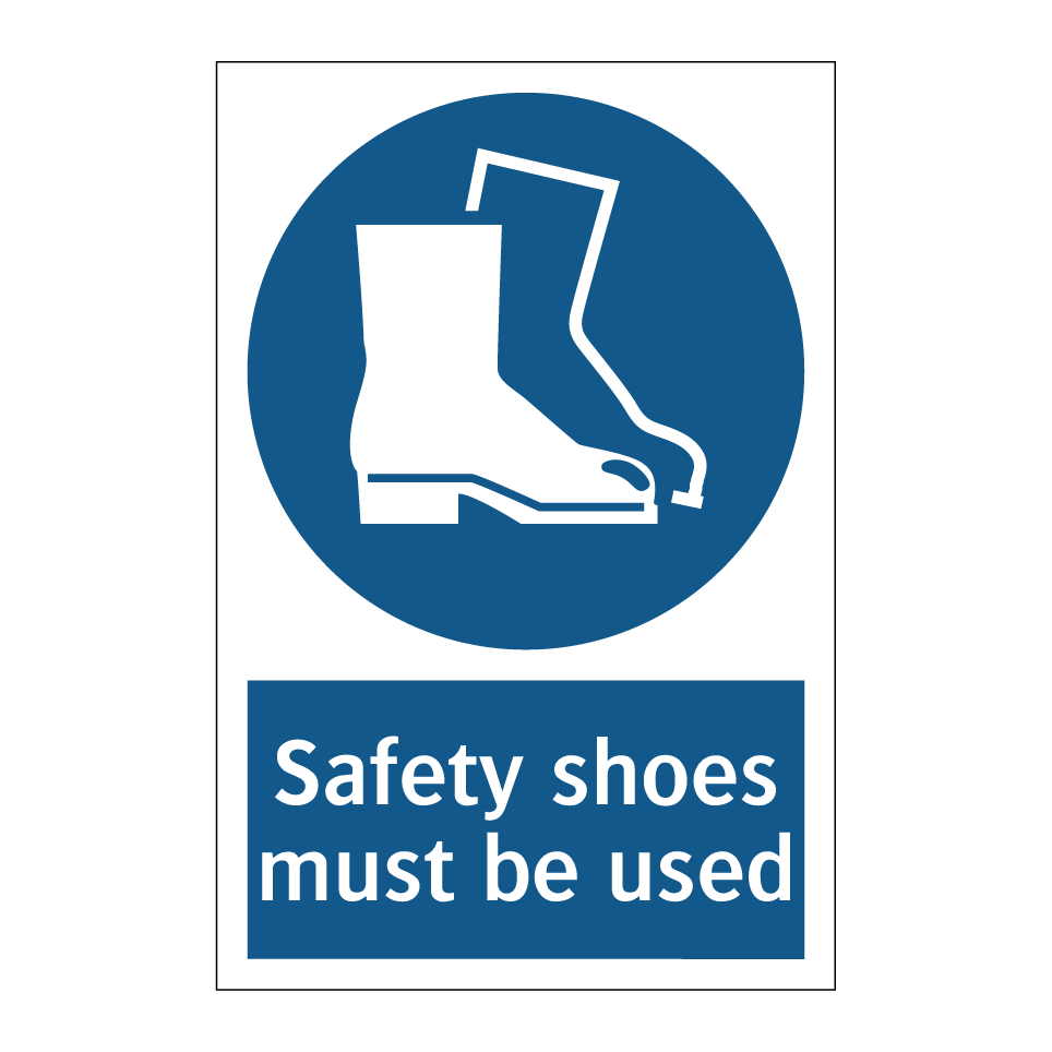 Safety shoes must be used